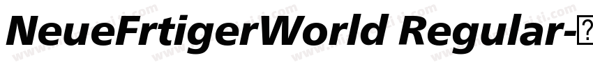 NeueFrtigerWorld Regular字体转换